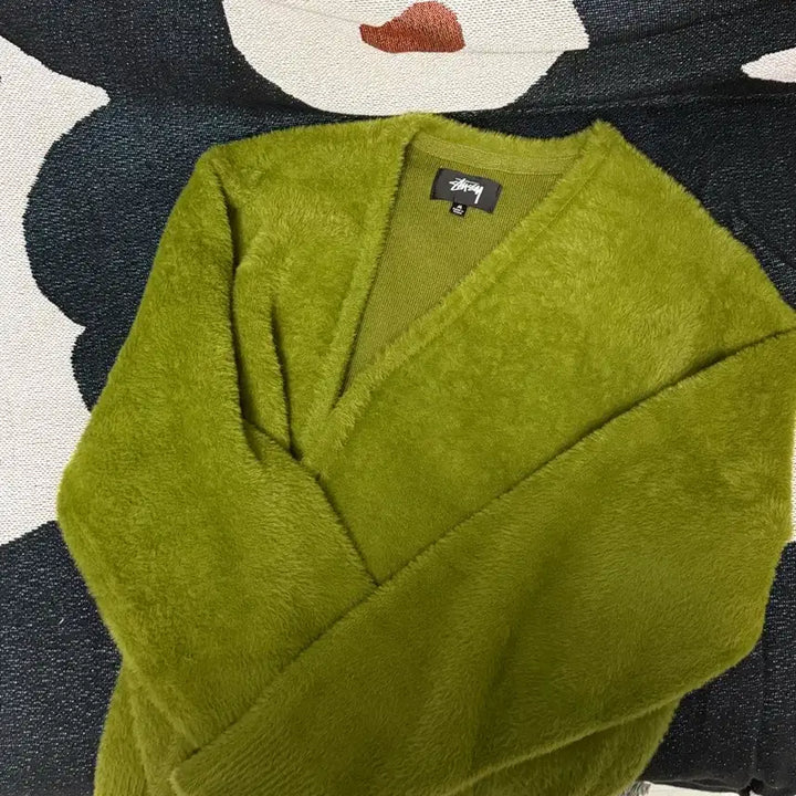 [BUNJANG] Stussy Shaggy Cardigan Olive M / 스투시 쉐기 가디건 올리브 M