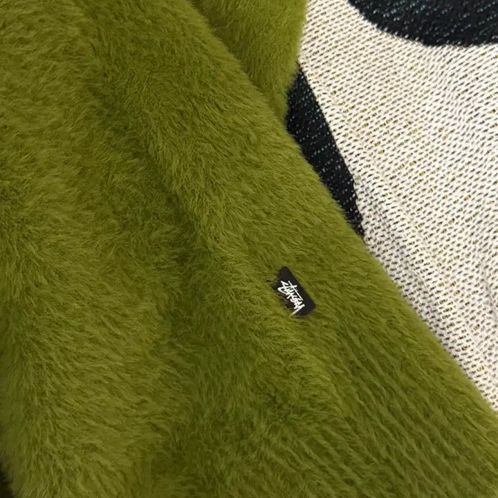 [BUNJANG] Stussy Shaggy Cardigan Olive M / 스투시 쉐기 가디건 올리브 M