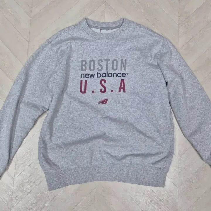 [BUNJANG] New Balance Boston Sweatshirt Grey / 뉴발란스 보스턴 맨투맨 회색