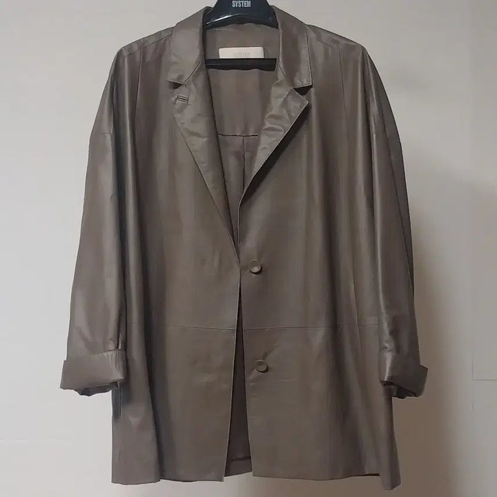 [BUNJANG] LEBEIGE Lambskin Drop Shoulder Loose Fit Jacket / 르베이지 얇은 램스킨 드롭숄더 루즈핏 양가죽 자켓