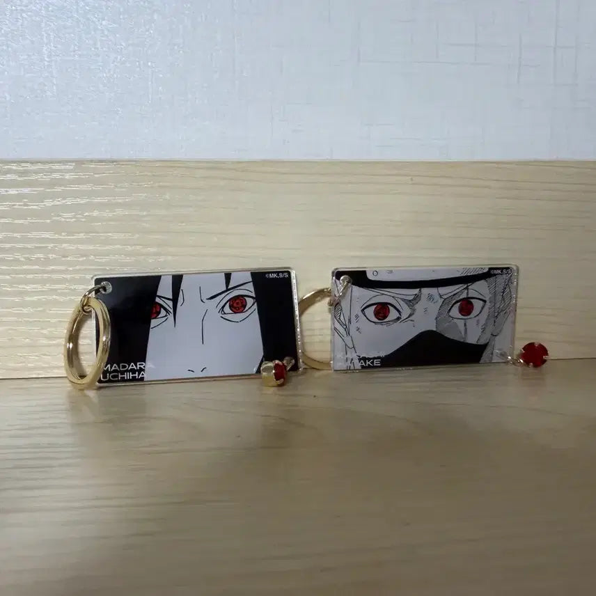 [BUNJANG] Naruto Uchiha Clan Rinnegan Eye Keychains - Madara &amp; Kakashi Bundle Set / 나루토 원화 사륜안 눈빛 키링 마다라,카카시 일괄