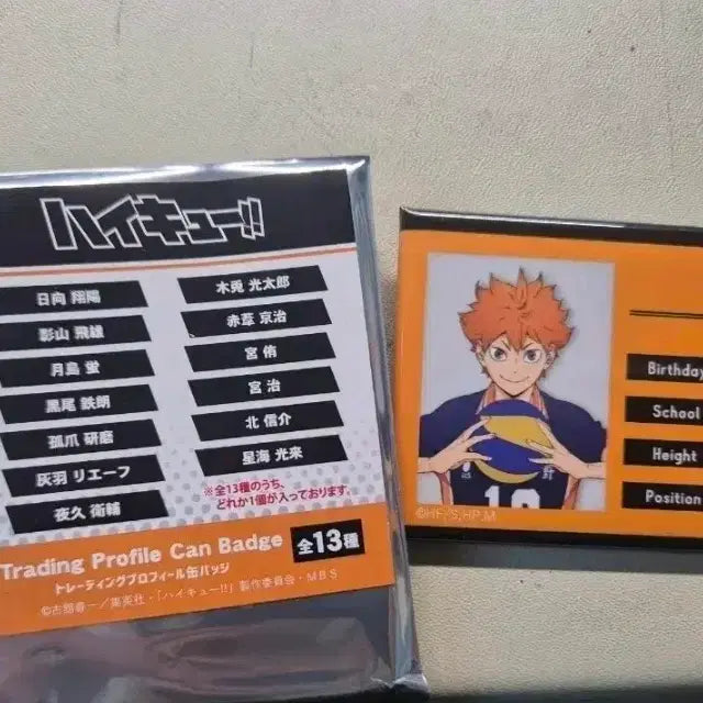 [BUNJANG] Haikyuu Hinata Shoyo Profile Can Badge / 하이큐 히나타 프로필 캔뱃지