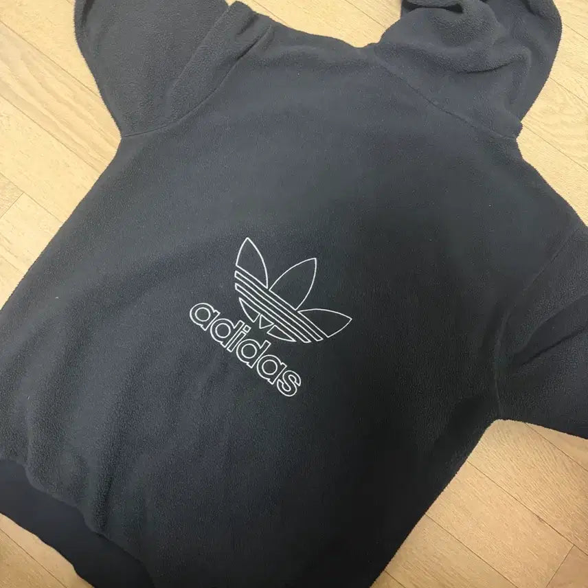 [BUNJANG] Adidas Sherpa Lined Hoodie Black / 아디다스 털 후드티