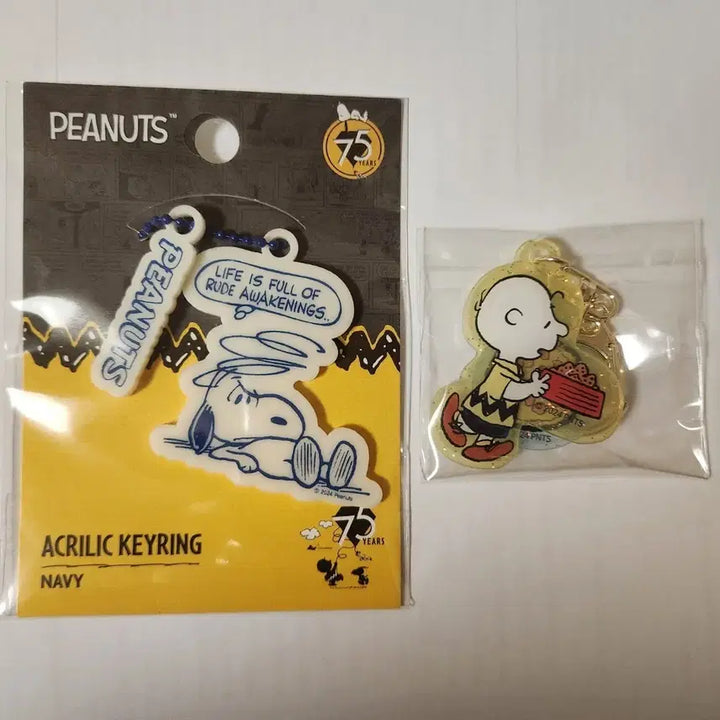 [BUNJANG] Peanuts Snoopy Charlie Brown Acrylic Keyring Bundle Set / (일괄)피너츠 스누피 찰리브라운 아크릴 키링 2개