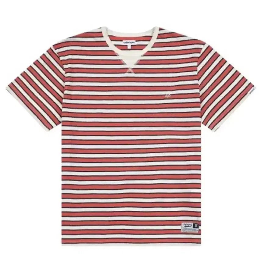 [BUNJANG] Safari Spot Ruby Base Orange Stripe Short Sleeve T-Shirt / 새상품 사파리스팟 루베이스 오렌지 반팔 반소매 스트라이프