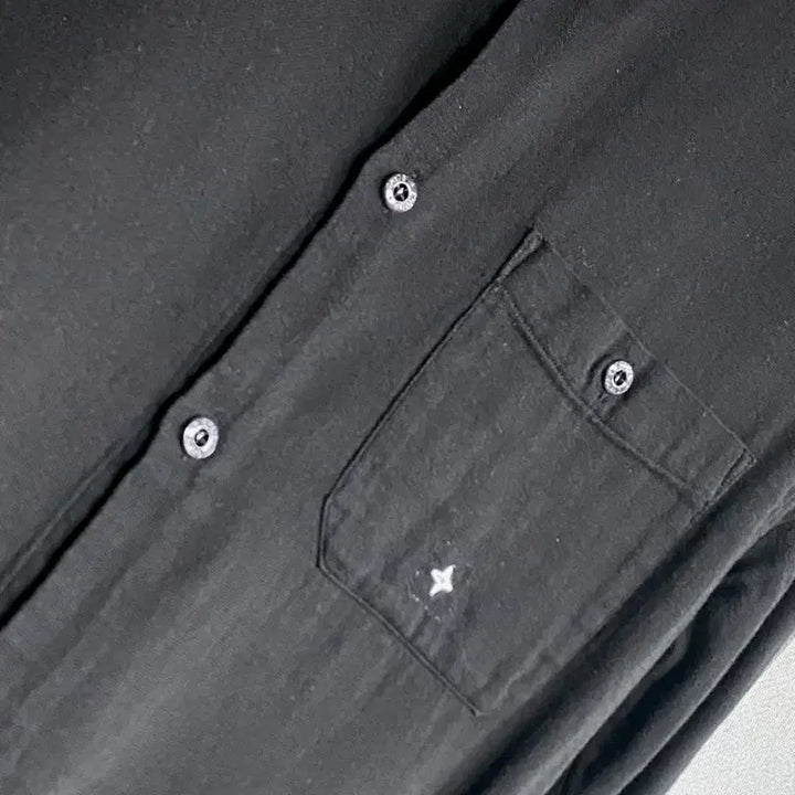 [BUNJANG] Stone Island Black Linen Blend Shirt / [스톤아일랜드] 정품 린넨 셔츠 블랙 M 95