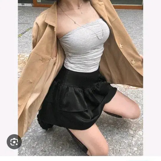 [BUNJANG] Pack Donald Prego Black Skirt Pants / (새상품)팩더널드 프레고 치마바지 블랙