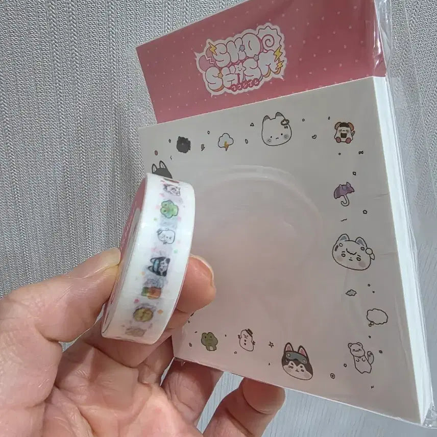 [BUNJANG] Sccysm Memo Pad + Masking Tape Set / 스코시즘 메모지 + 마스킹테이프 세트