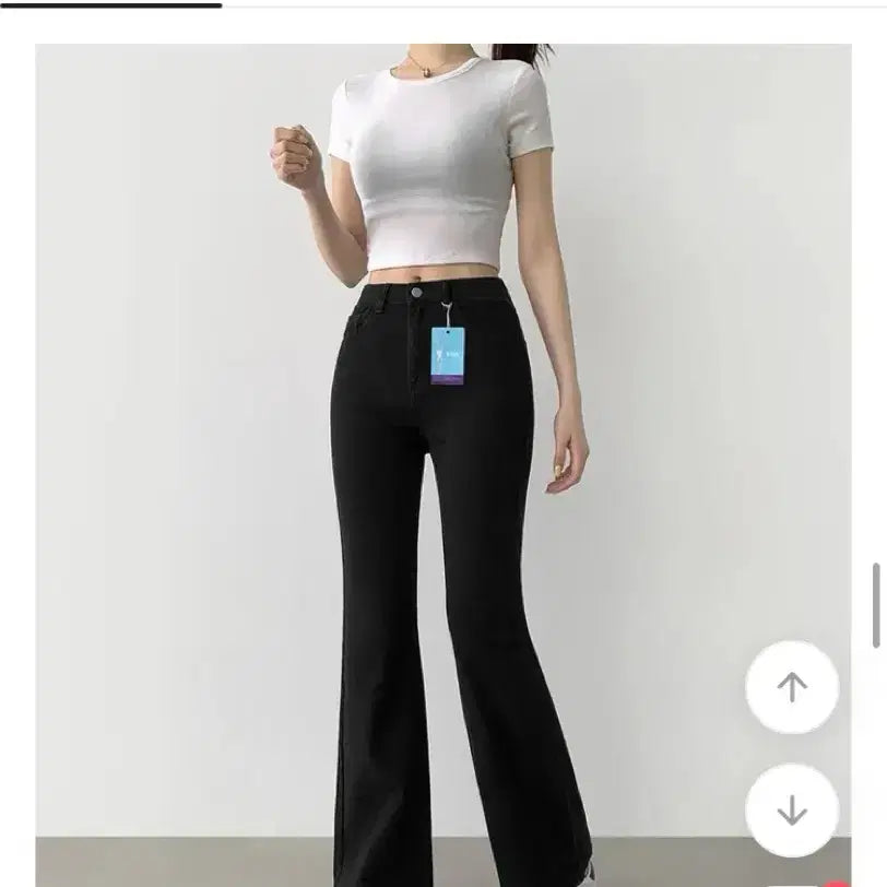 [BUNJANG] Black Cotton Bootcut Pants (M) / 에이블리- 검정 면바지 부츠컷 바지