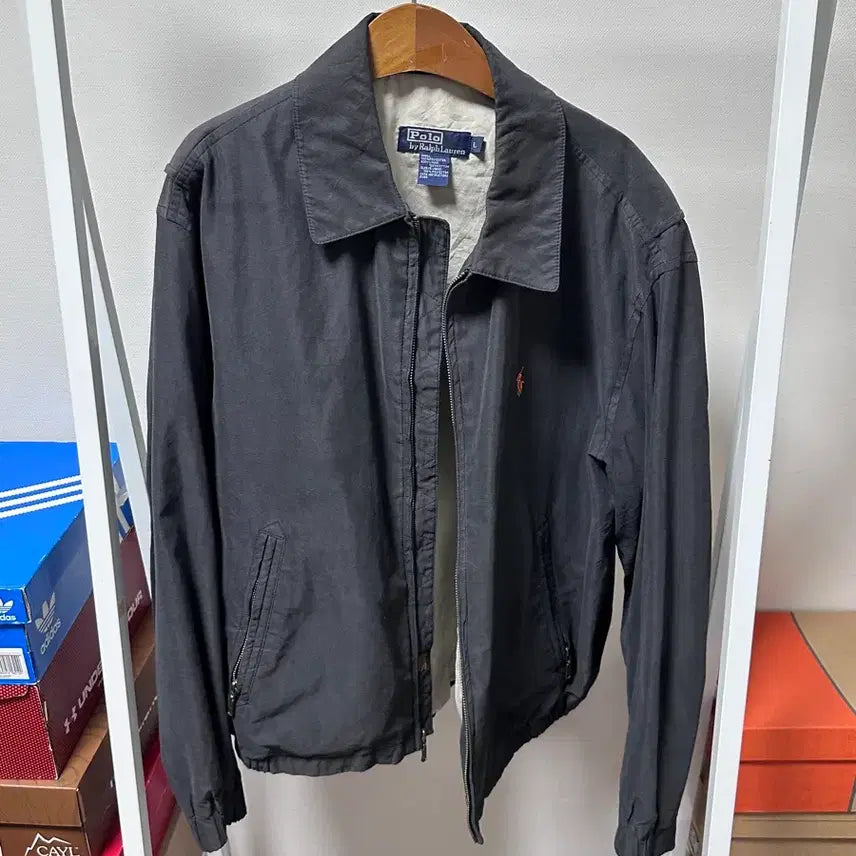 [BUNJANG] Polo Ralph Lauren Black Bomber Jacket L / 폴로 랄프로렌 블랙 봄버 자켓 L