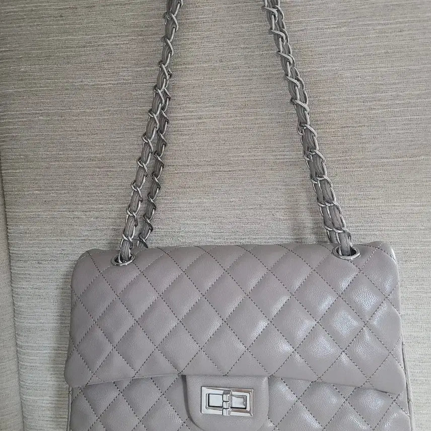 [BUNJANG] Quilted Chain Bag Gray / 퀼팅 체인백 그레이