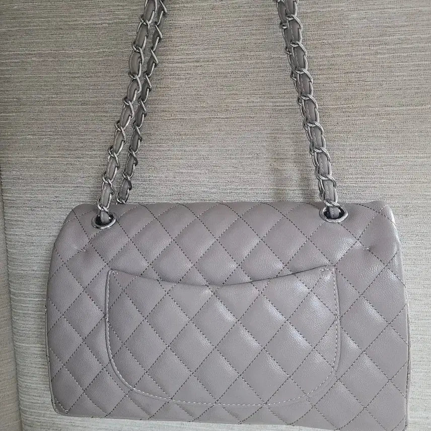 [BUNJANG] Quilted Chain Bag Gray / 퀼팅 체인백 그레이