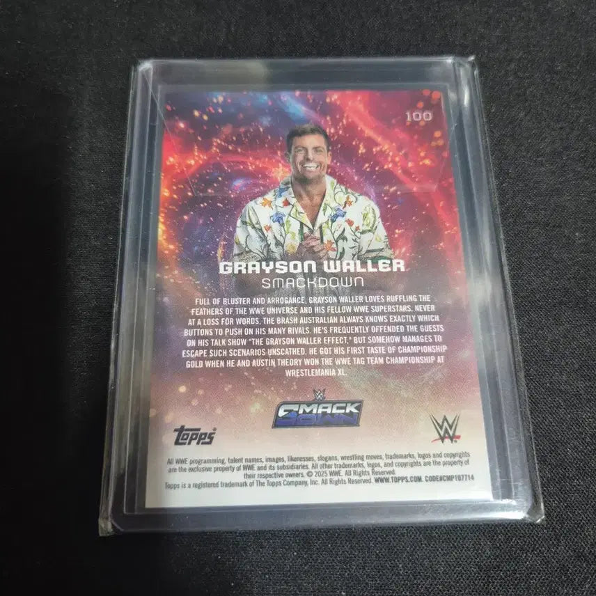 [BUNJANG] WWE Grayson Waller Purple Glass 399 Limited Edition / [WWE] 그레이슨 월러 퍼플 글라스 399한정