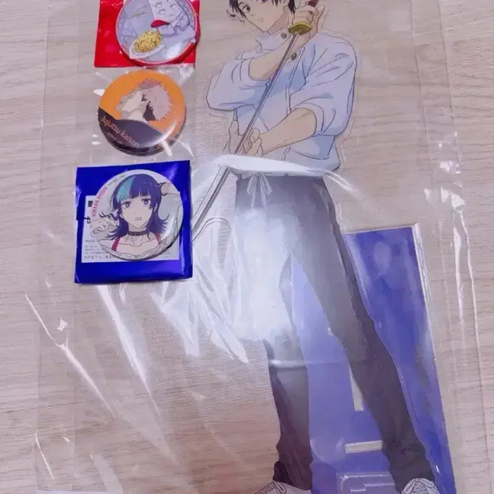 [BUNJANG] Jujutsu Kaisen Baseyard Daikouryuusen Mega Acrylic Stand &amp; Badge Set Yuta Okkotsu / 주술회전 베이스야드 baseyard 대교류전 메가 아크릴 옷코츠 유타