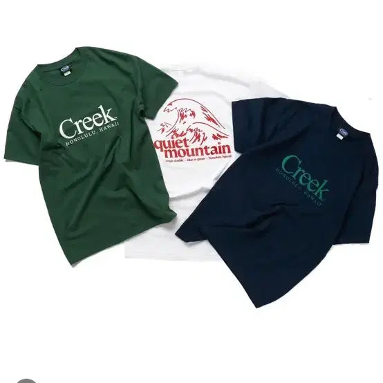 [BUNJANG] Creek x Quiet Mountain Cafe Collaboration Hawaii Limited Edition T-Shirt (White, 2XL) / [2XL] 최종가격인하 Creek x Quiet Mountain 한정 티
