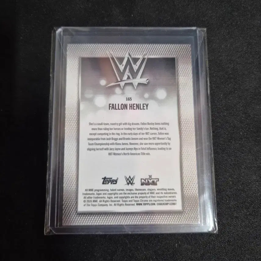 [BUNJANG] 2026 Topps Chrome WWE Fallon Henley Purple Mini Diamond Refractor 75 Limited Edition Trading Card / [WWE] 팰런 헨리 퍼플 미니 다이아몬드 리프렉터 75한정