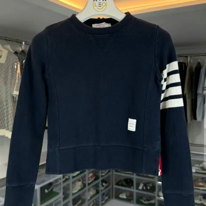 [BUNJANG] Thom Browne Navy Three-Bar Sweatshirt / [A급]톰브라운 네이비 삼선 맨투맨