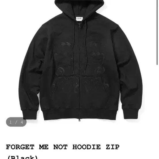 [BUNJANG] CLOSEDDOOR Forget Me Not Hoodie Zip Black (Size L) / CLOSEDOOR  FORGET ME NOT HOODIE ZIP