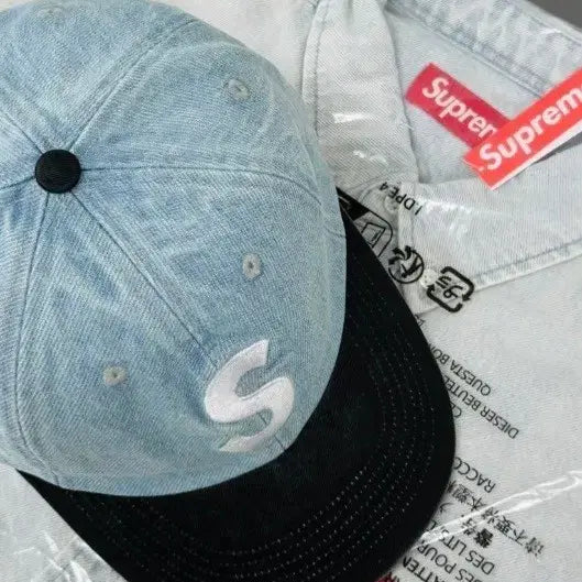[BUNJANG] Supreme S Logo Denim Ball Cap / 슈프림 데님 S로고 볼캡 모자 Supreme