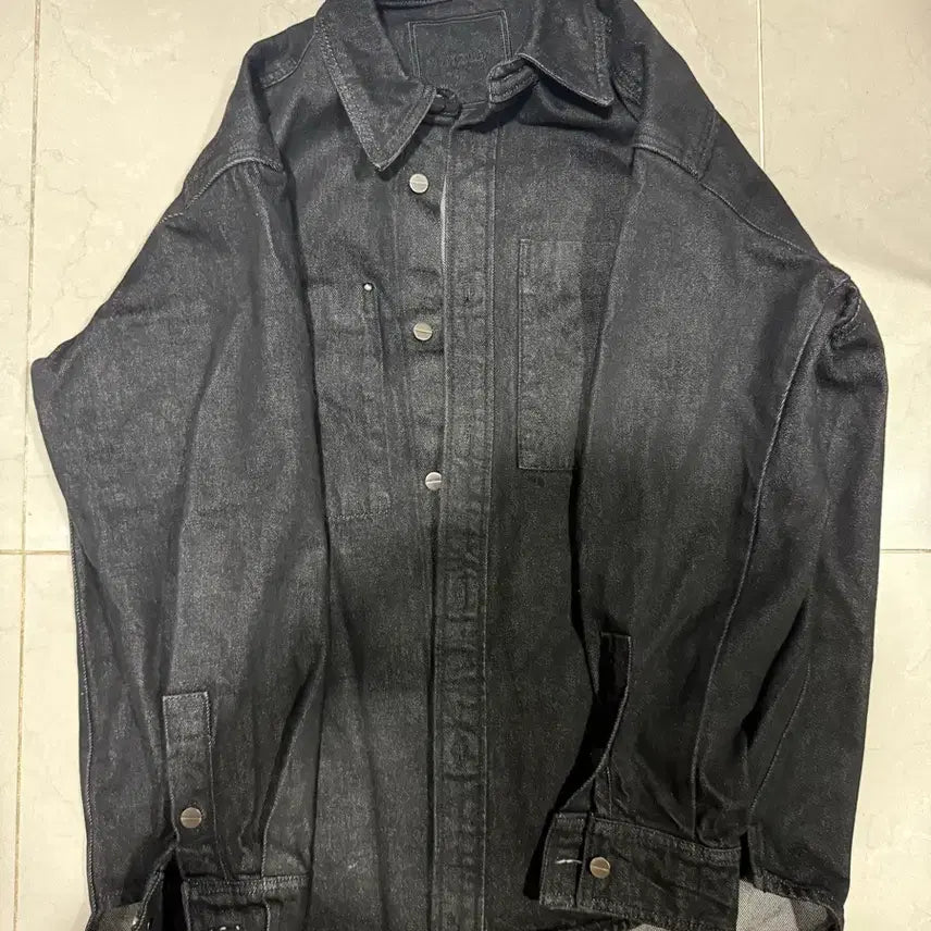 [BUNJANG] Wooyoungmi Jellyfish Denim Shirt Dark Grey Size 48 / [당일출고,48사이즈] 우영미 젤리피쉬 데님 셔츠