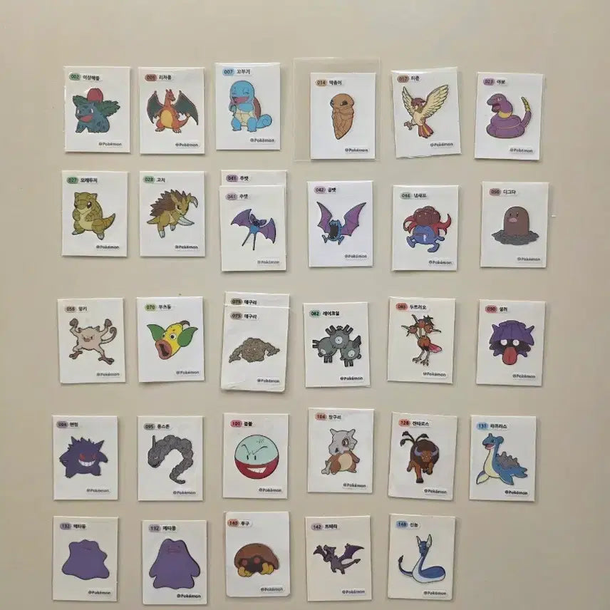 [BUNJANG] Pokemon Stickers Generation 1 &amp; 2 (3-Digit) / 포켓몬 띠부씰 1세대, 2세대 3자리