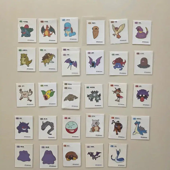 [BUNJANG] Pokemon Stickers Generation 1 &amp; 2 (3-Digit) / 포켓몬 띠부씰 1세대, 2세대 3자리