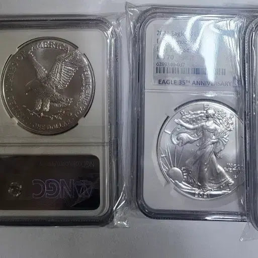[BUNJANG] 2021 Eagle 35th Anniversary 1 oz Silver Coin Graded 70 / 2021년 이글 초판 70등급 {할인가}개당 금액 입니다
