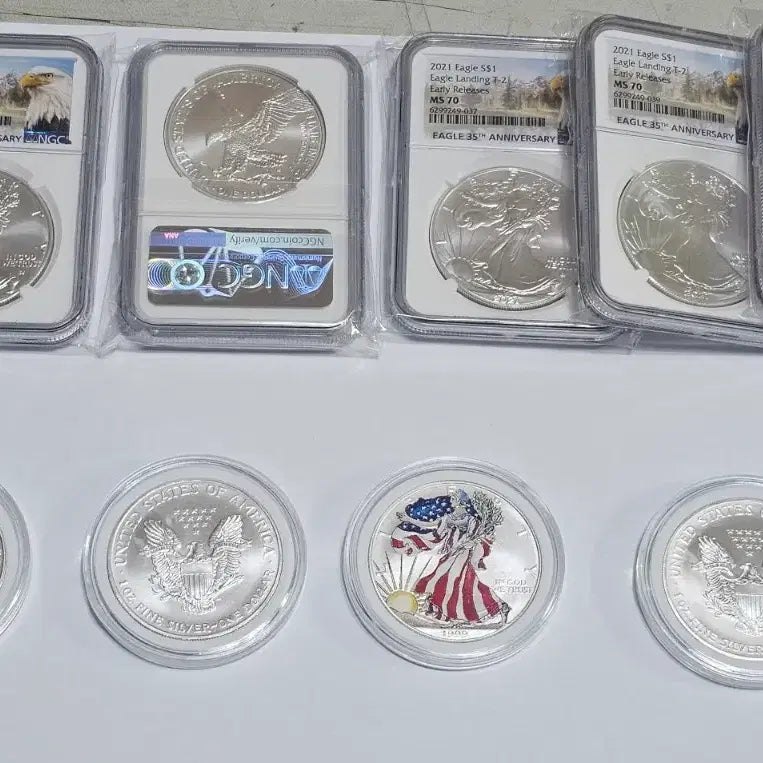 [BUNJANG] 2021 Eagle 35th Anniversary 1 oz Silver Coin Graded 70 / 2021년 이글 초판 70등급 {할인가}개당 금액 입니다
