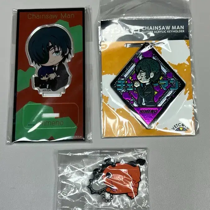 [BUNJANG] Chainsaw Man Himeno &amp; Pochita Bundle Set Acrylic Stand &amp; Rubber Strap / 체인소맨 히메노 포치타 일괄