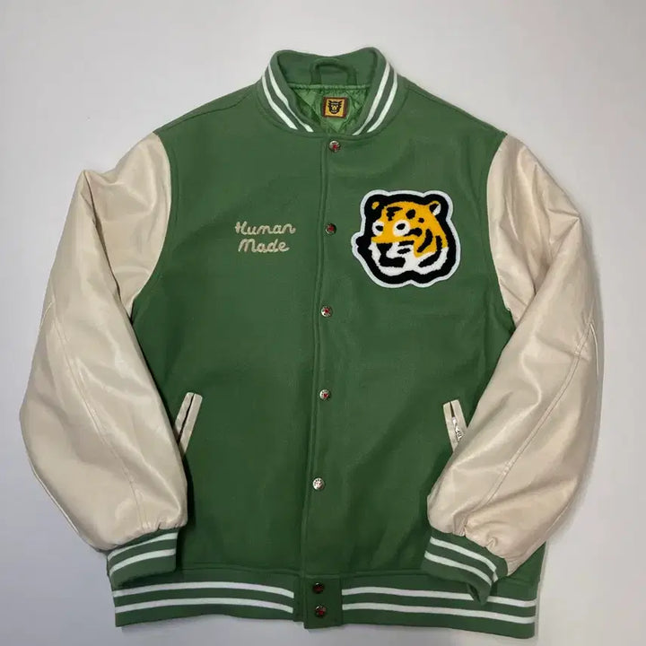 [BUNJANG] Human Made Tiger Varsity Jacket Green / Human Made 휴먼메이드 타이거 바시티 자켓 그린