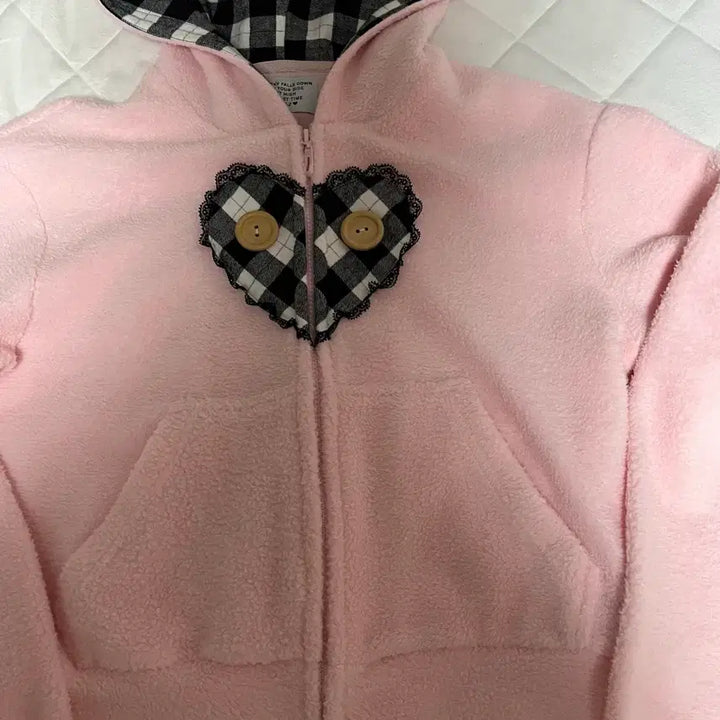 [BUNJANG] It Pleases Me Bear Check Hooded Zip-Up / 19일까지) 잇미플리즈 베어 체크 후드집업