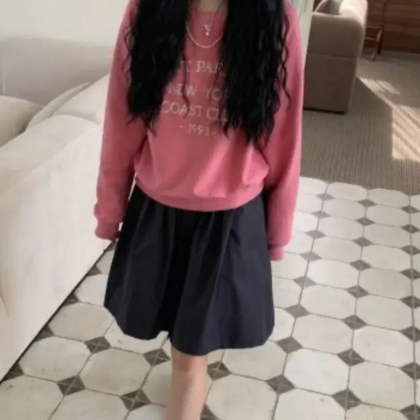 [BUNJANG] Yuri-e Midi Skirt Navy / 유리에 루체른 미디 스커트 네이비