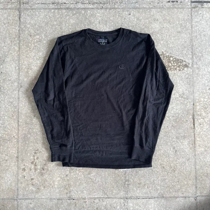 [BUNJANG] Champion Black Long Sleeve T-Shirt / 챔피온 블랙 긴팔티셔츠 / b5