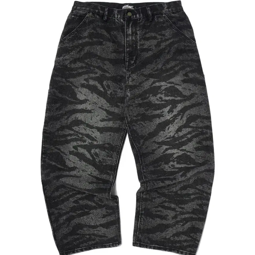 [BUNJANG] WEcandoos Kellogg Black Camo Carpenter Denim Pants XL / 위캔더스 켈로그 블랙 카모 카펜더 데님팬츠 XL