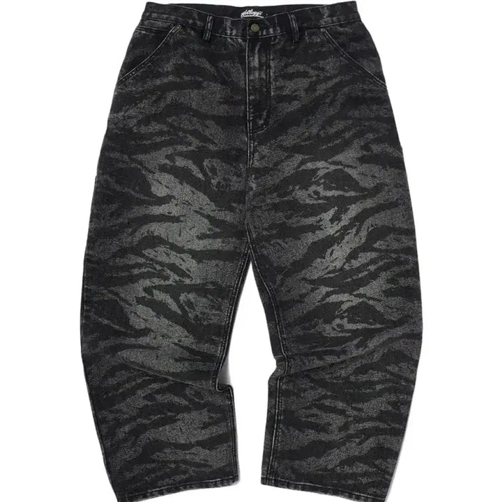 [BUNJANG] WEcandoos Kellogg Black Camo Carpenter Denim Pants XL / 위캔더스 켈로그 블랙 카모 카펜더 데님팬츠 XL