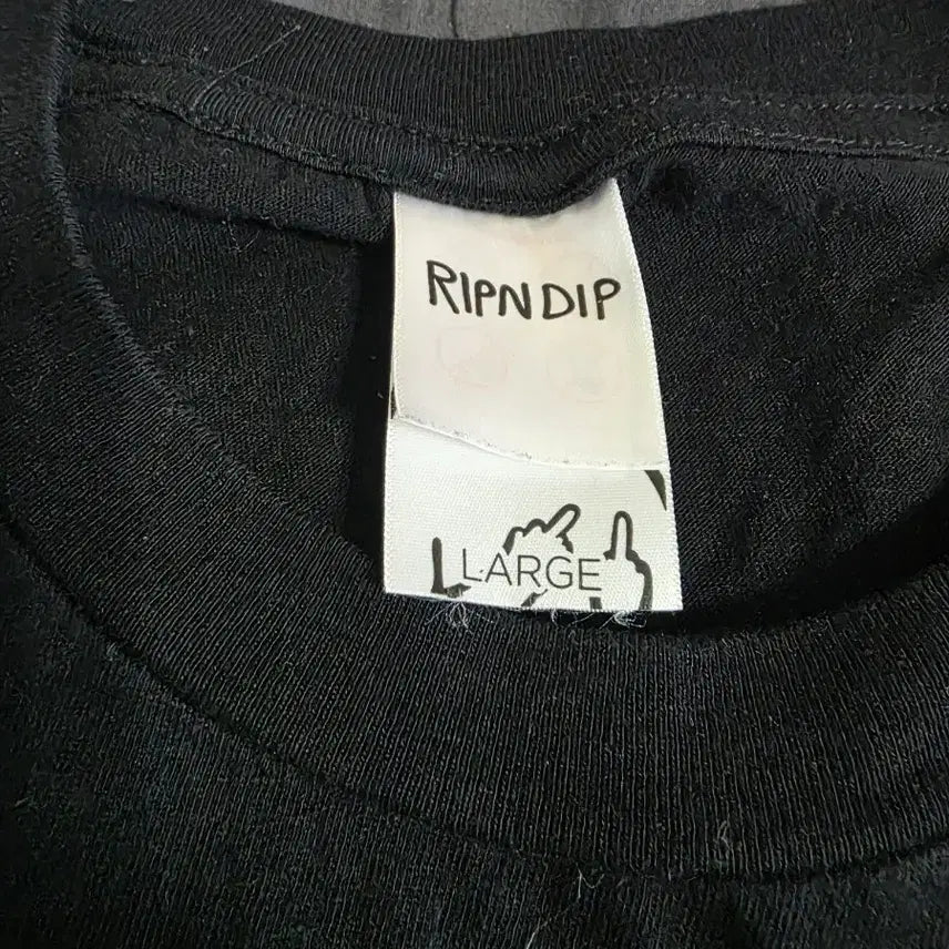 [BUNJANG] RIPNDIP Black T-Shirt / 립앤딥 RIPNDIP 블랙 반팔 티셔츠