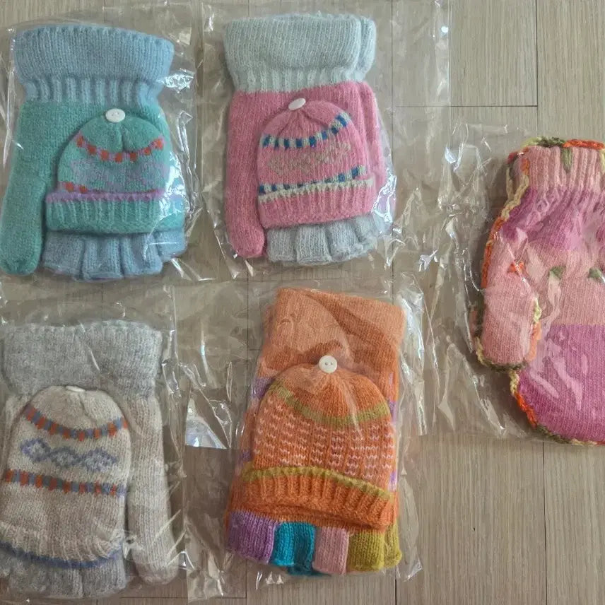 [BUNJANG] SOLAR Convertible Mittens to Fingerless Gloves (Set of 5) / SOLAR 멀티형 벙어리.손가락 장갑