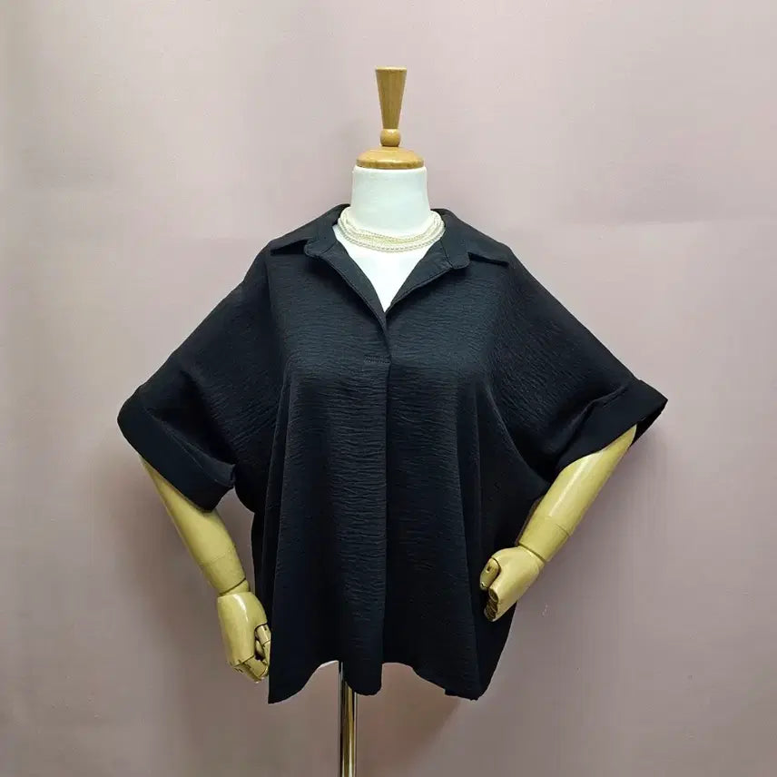 [BUNJANG] V-Collar Loose Fit Blouse / 브이카라 루즈핏 블라우스