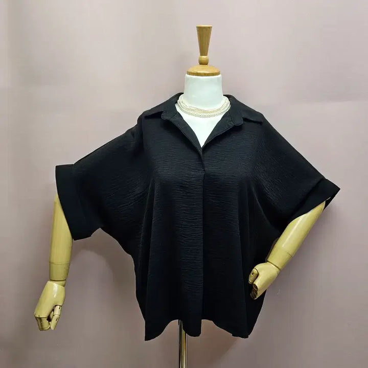 [BUNJANG] V-Collar Loose Fit Blouse / 브이카라 루즈핏 블라우스