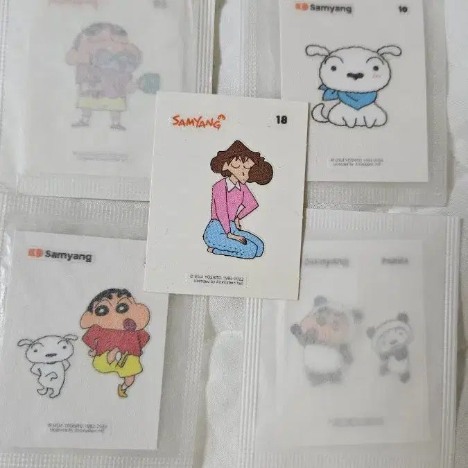 [BUNJANG] Samyang Crayon Shin-chan Sticker Collection (Shin-chan, Shiro) / 일괄 삼양 짱구 띠부씰 모음 (짱구, 흰둥이)