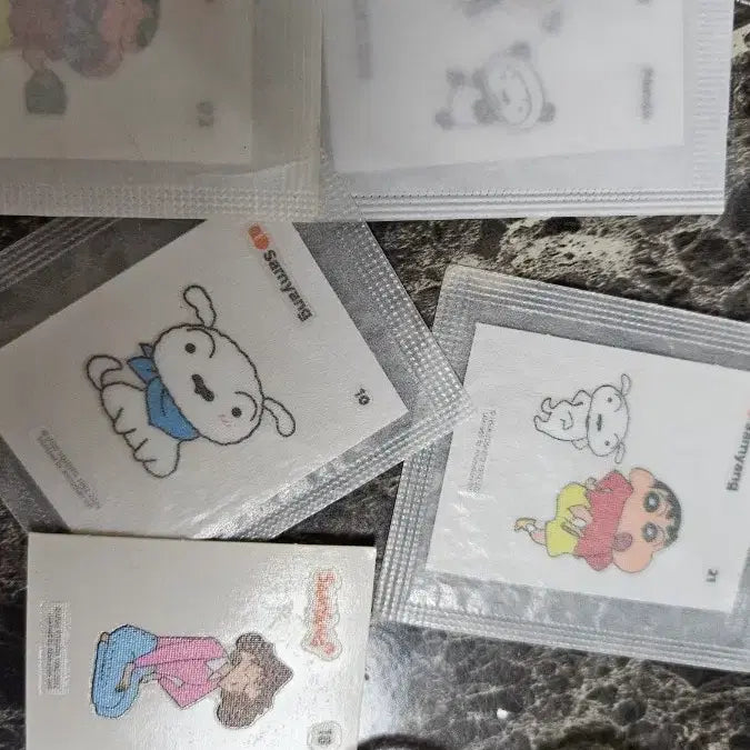 [BUNJANG] Samyang Crayon Shin-chan Sticker Collection (Shin-chan, Shiro) / 일괄 삼양 짱구 띠부씰 모음 (짱구, 흰둥이)