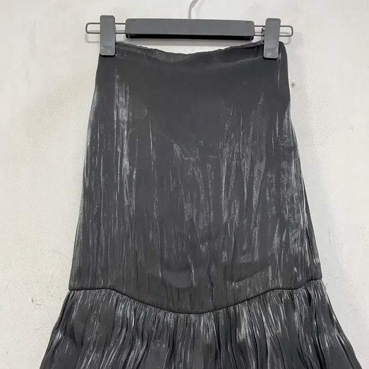 [BUNJANG] Chareureu Black Silk-Feel Long Skirt / Dress / 특가새)N6298 차르르~ 오간자느낌 롱 스커트.원피스.맥시