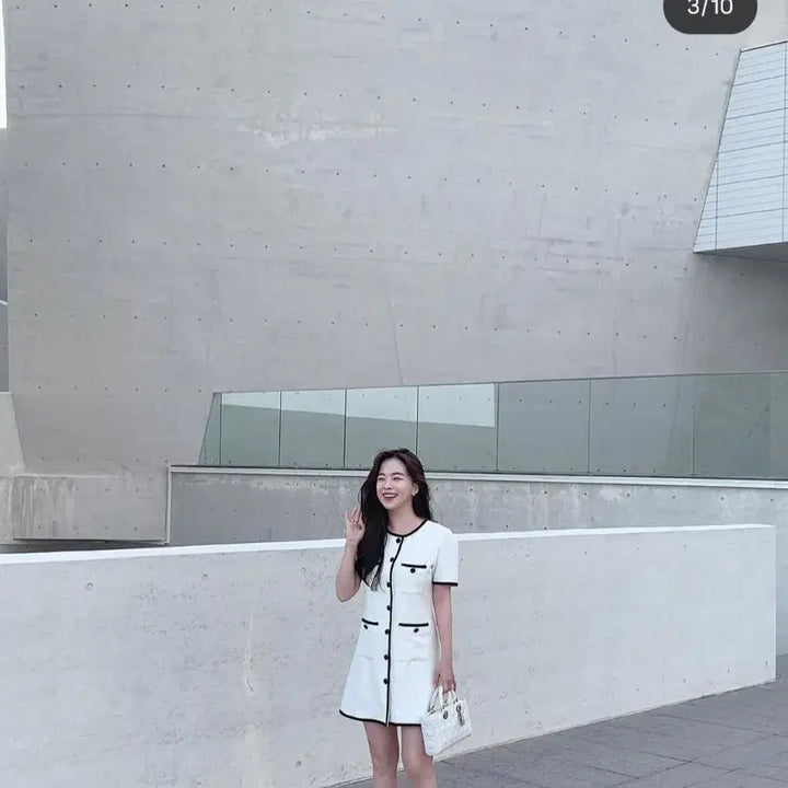 [BUNJANG] Lazycorner Tweed Dress / 레이지코너 트위드원피스