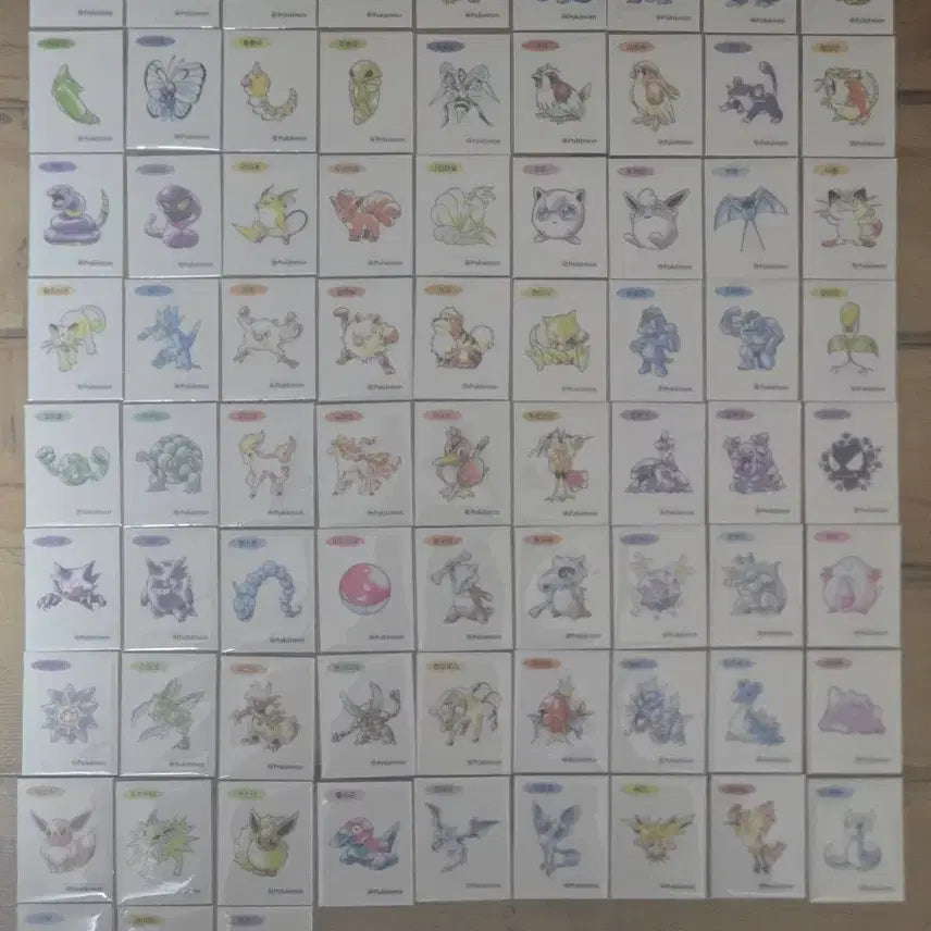 [BUNJANG] Pokemon 30th Anniversary New Artwork Sticker Set (75 types incl. Mewtwo) / 포켓몬띠부씰 30주년신상 75종(뮤츠포함)
