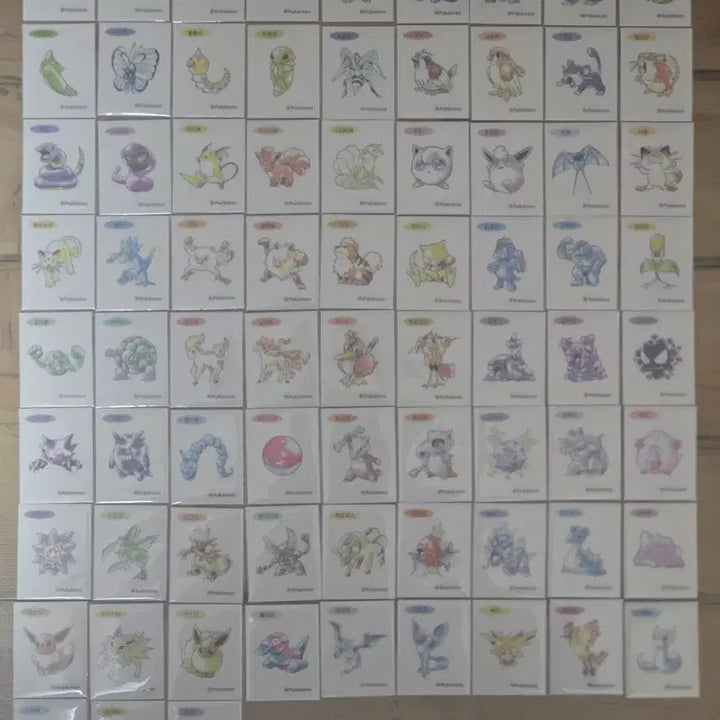 [BUNJANG] Pokemon 30th Anniversary New Artwork Sticker Set (75 types incl. Mewtwo) / 포켓몬띠부씰 30주년신상 75종(뮤츠포함)