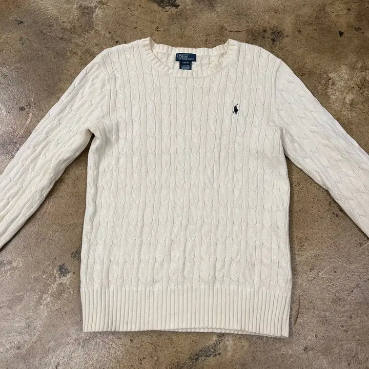 [BUNJANG] Polo Ralph Lauren Cable Knit Ivory / [정품/L] 폴로 랄프로렌 케이블 니트 아이보리