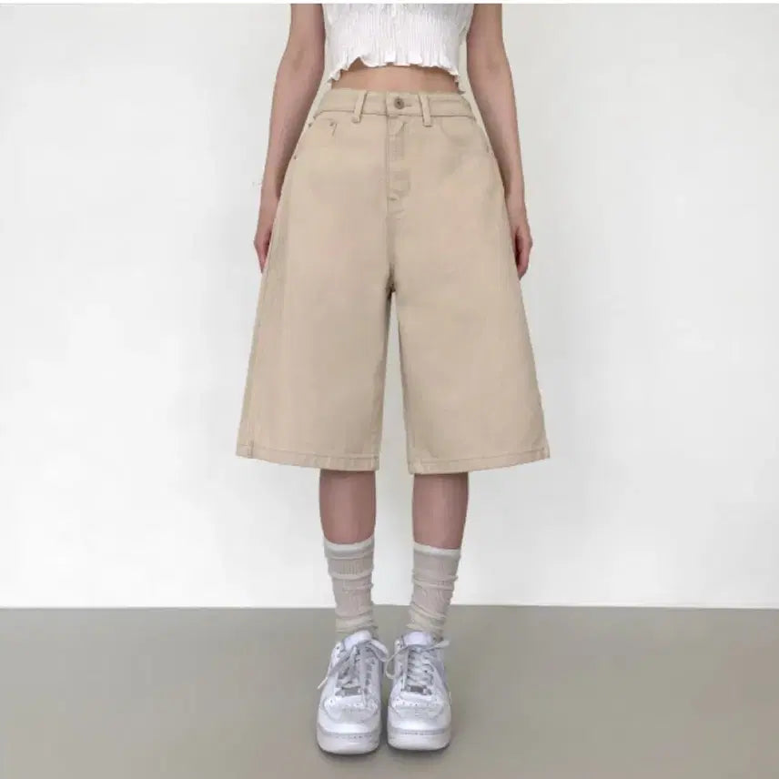[BUNJANG] ABLY Bermuda Shorts Beige / 에이블리 버뮤다