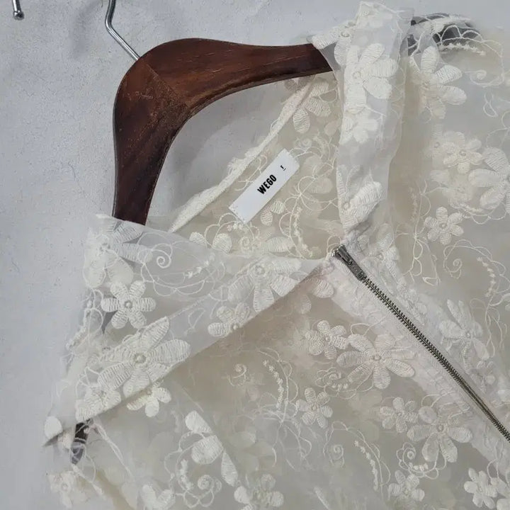 [BUNJANG] Wego See-Through Hooded Zip-Up / wego 시스루 후드집업