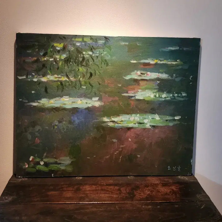 [BUNJANG] Cho In-ho "River of Tranquility" Oil on Canvas (30-go) / 거장의 숨결, 조인호  수련  공간을 바꾸는 서정적 추상의 극치