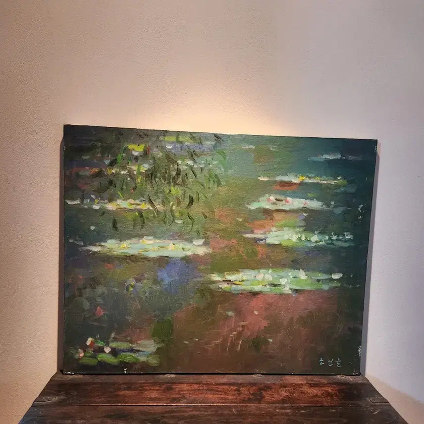 [BUNJANG] Cho In-ho "River of Tranquility" Oil on Canvas (30-go) / 거장의 숨결, 조인호  수련  공간을 바꾸는 서정적 추상의 극치